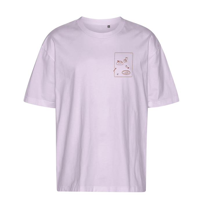 Oversized T-shirt | met rode borduring