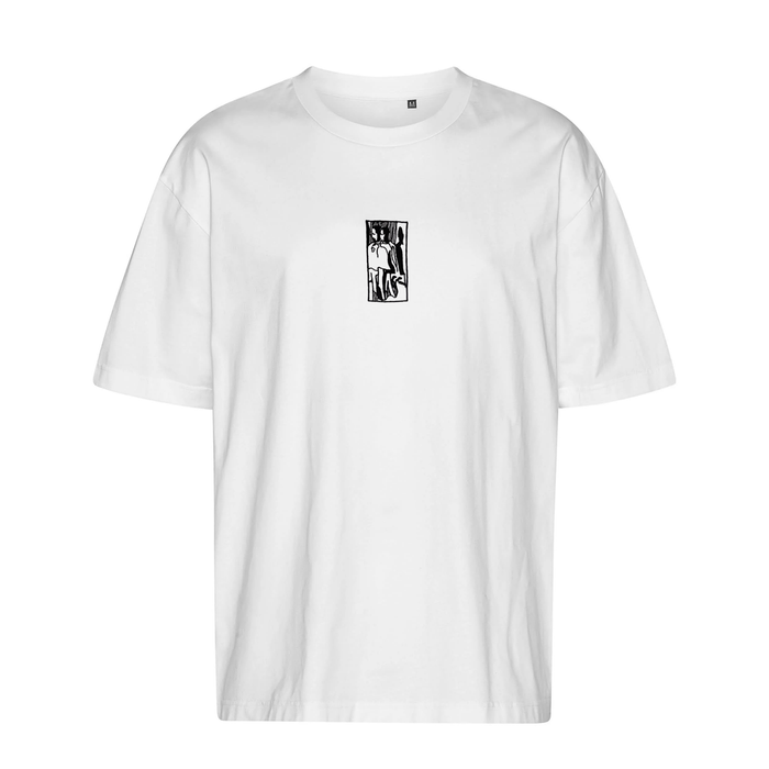 Oversized T-shirt | met zwarte borduring