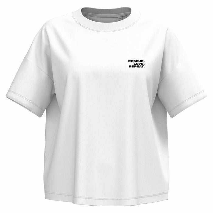 Dames T-shirt | Rescue. Love. Repeat.