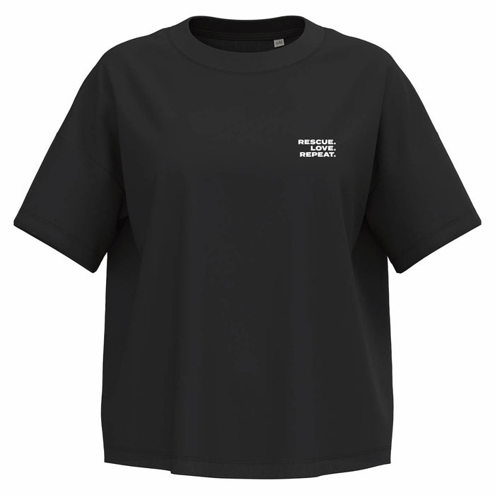 Dames T-shirt | Rescue. Love. Repeat.