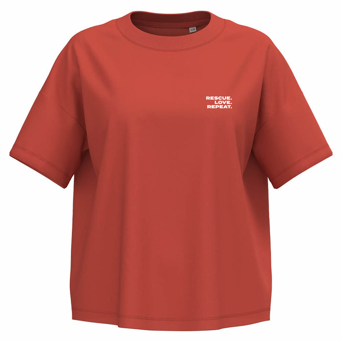 Dames T-shirt | Rescue. Love. Repeat.